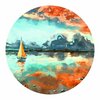 Next Innovations Lone Sail Boat Round Wall Art 101410036-LONESAIL